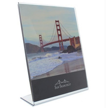 Acrylique Single Slant Back Design Clear Sign Holder