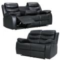 Leder -Liegesofa 3 2 Sitzer Set