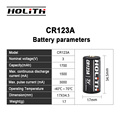 Holith CR123A Limno2 Batterien 3V 1700 nicht wiederaufladbar