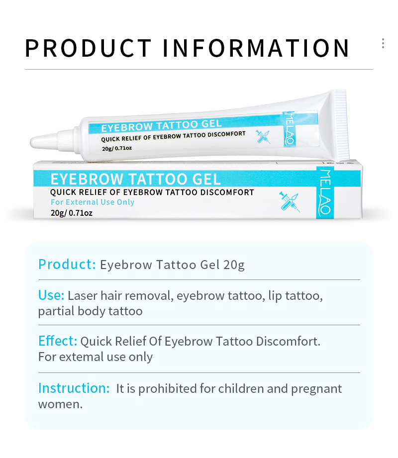Tattoo Numbing Eyebrow Gel 08 Tattoo Numbing Eyebrow Gel 08