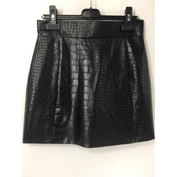 Black PU Leather Mini Skirt