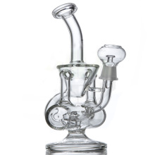 Tubo de vidrio de Hammerhead Recycler para fumar con cámara doble (ES-GB-060)