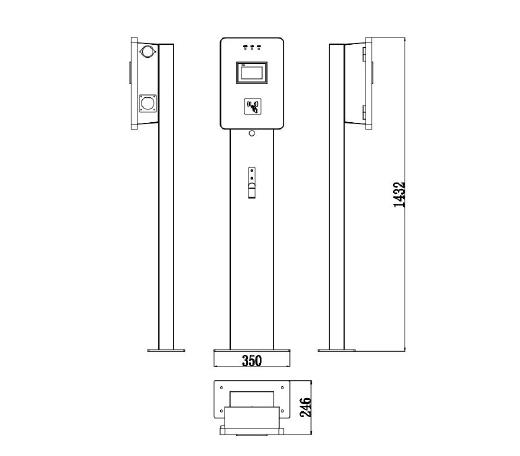 7KW Wall-mounted AC ev charger