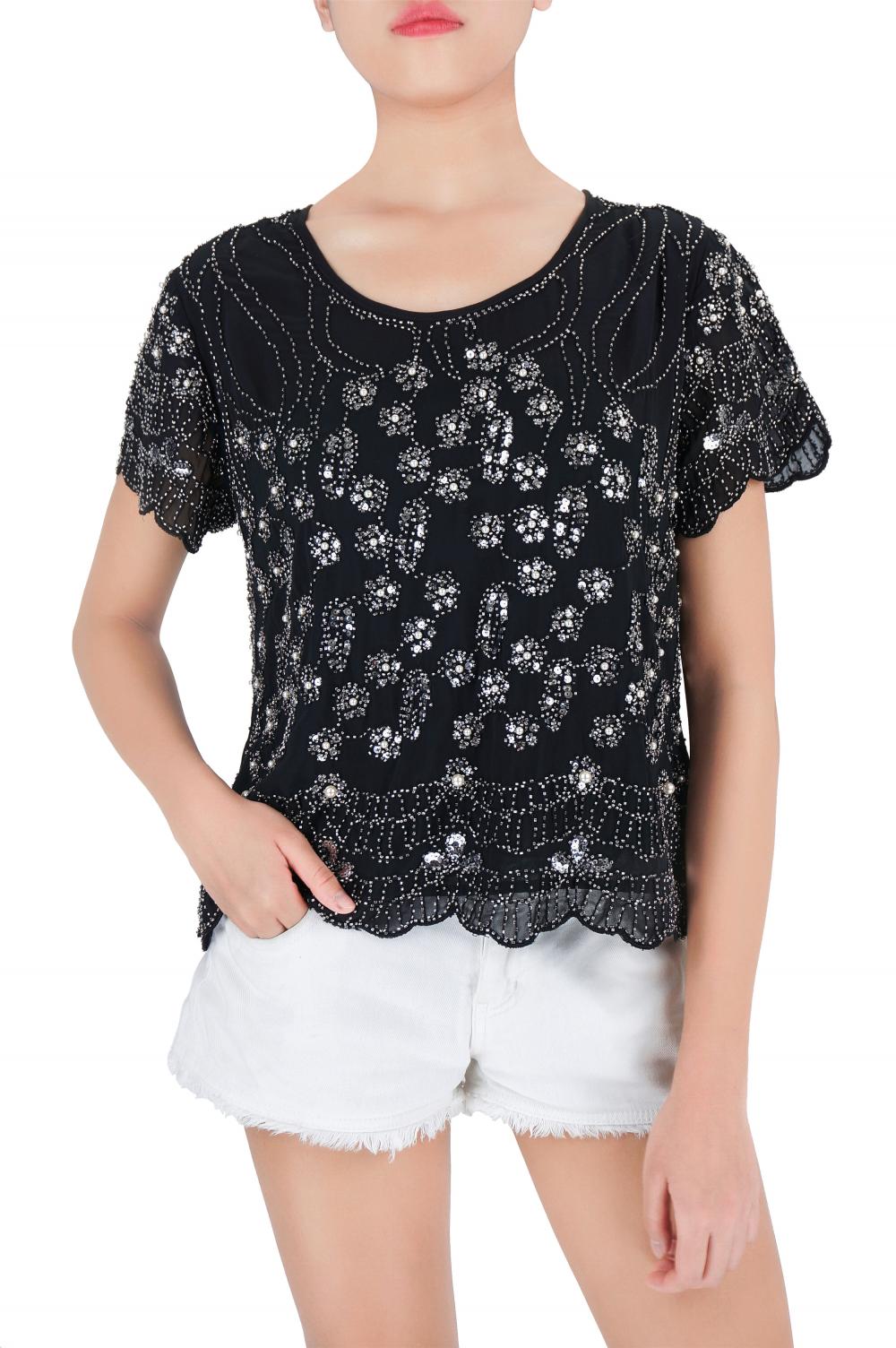 Sequin Embroidered Blouses