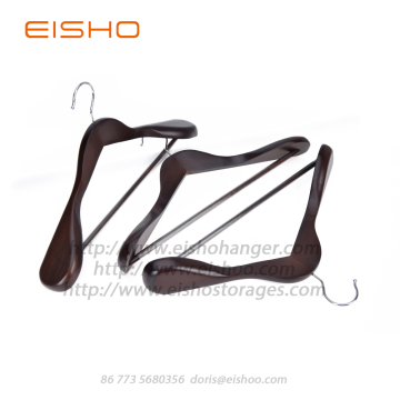 Luxury Wood Coat Hangers With Anti-slip Rubber Tube