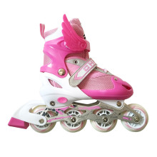 Patines en línea rosados ​​del deporte del niño