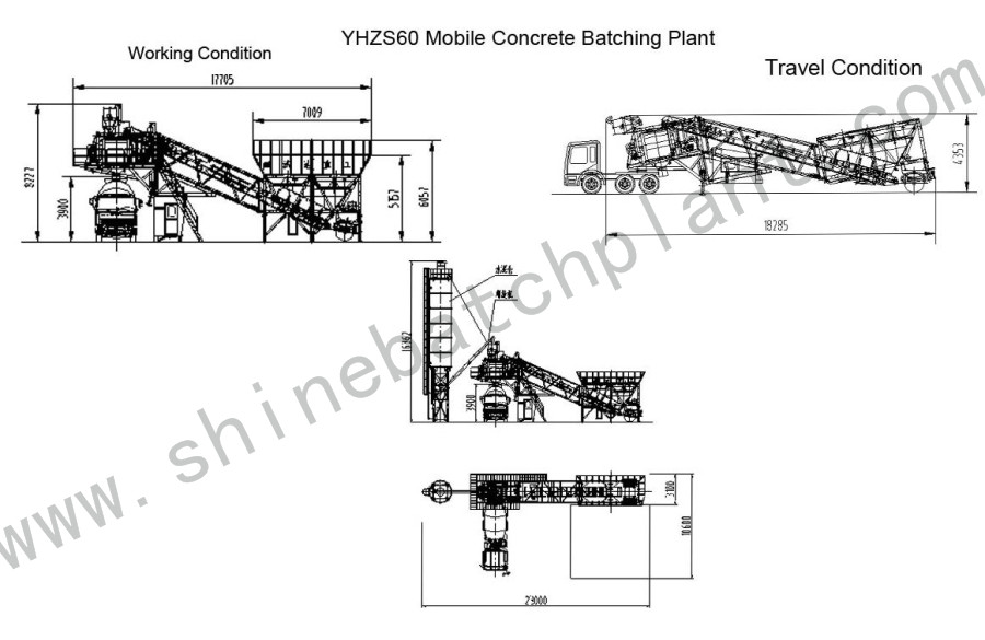 Drawing Mobile Batch Plant 60