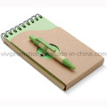 Popular Mini Pocket Spiral Notebook with Recycled Paper Pen (PNB082A)