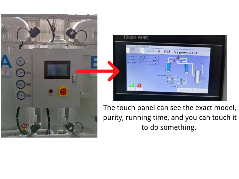 Oxygen Generator Touch Panel
