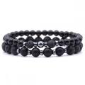 2PCS 6mm&8mm natural stone bracelet