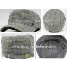 Striped fashion wholesale cheap flat top military cap