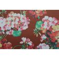 Flower Print Pu Leather