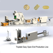 High-speed square sardine tin eoe lid production line