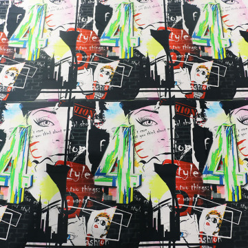 Digital Positioning Print Cotton Fabric for Dress/Blouse/Shirt