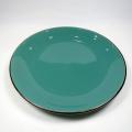 Color Glaze Stone Ware Dinnerset With Golden Rim