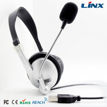 Call Center Headset Flexible Kopfhörer mit Mikrofon