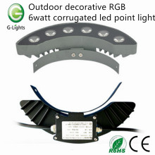 Luz de ponto de led ondulada decorativa exterior RGB 6watt