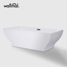 Distinctive Black Square Freestanding Soaking Bath Tub