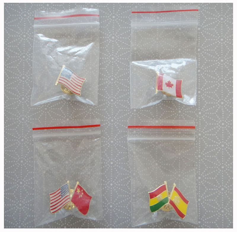 Metal Brazil Flag Safety Pin