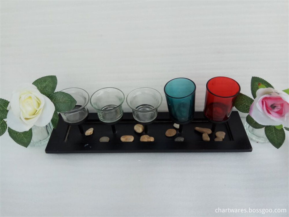 wooden candle holder for candle light dinner