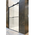 Black Aluminum Sliding Door Glass Shower Room