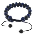 Make your own black blue agate bead bracelet