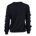 Women's Long Sleeve Arm Bow Decorative Pullover Sweatshirt