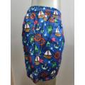 Blue nautical icon men's beach shorts