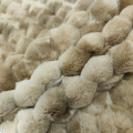 Honeycomb rabbit plush cloth blanket cushion cover fabric