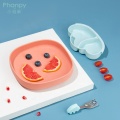 Assiette en silicone incassable pour bébé de qualité supérieure avec ventouses