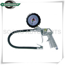 1/4" Male Dial Tire Gauge/Tire Inflation/Tire Gun With Rubber casing