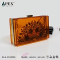 APEX acrylic clutch bag box with metal button