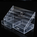 4 tiers acrylic riser lipstick counter display stand