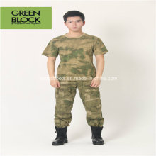 Männer Tarnungs-Sport-Armee-runde Kragen-beiläufige T-Shirts