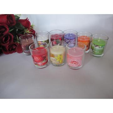 Long Burning Coloured Scented Glass Candle