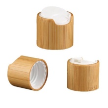 28/410 24/410 Garrafas de plástico 250ml HDPE Wood Bamboo Disc Top Cap