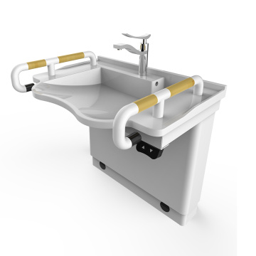 Lavabo de salle de bain accessible en fauteuil roulant