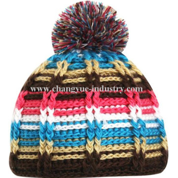 Colorful beanie bobble hats for men and women