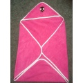 100% zero twister terry baby hooded towel