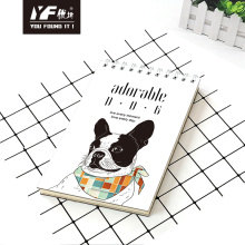 Estilo de perro adorable personalizado a5 lindo cuaderno de bobina espiral vertical diario de tapa dura