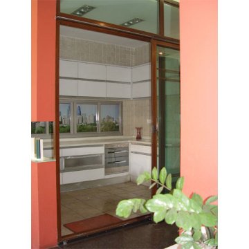 Automatic Aluminum Door in Red Color