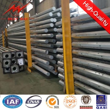 10m aço galvanizado octogonal cônico polos