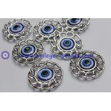 Lace round resin pendant evil eye charm wholesale