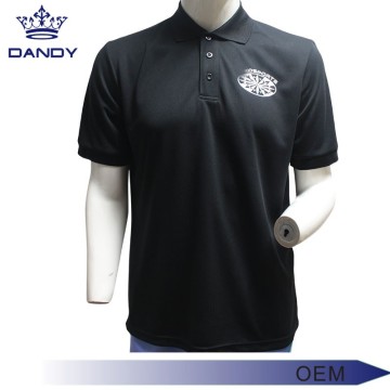 Camisa de colarinho preto em branco para homens