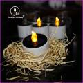 rechargeable solar function led flickering tea light candle