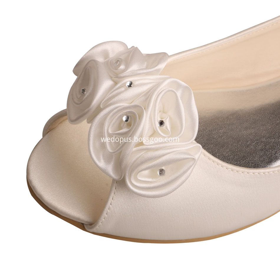 Flower Bridal Ballet Flats