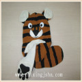 kids knitted tiger hooded scarf  3 in 1