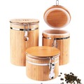 18.5cm Bamboo Canister Set Storage Bottles & Jars