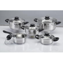 10-Piece Kitchenware /Cookware Set with Glass Lid