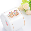 Multicolor CZ Crystal Peacock Stud Earrings for Women (ER0019-C)